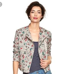 GAP floral moto style jacket